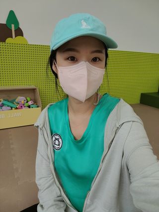 [스테이피플] SILKY SLEEVELESS LOGO TOP — 5점을 준 리뷰어가 2022년 6월 올린 사용 사진