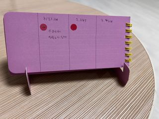 리훈 언더모니터 위클리 플래너 + 다정한 스티커 8mm 원형 칼라 얼굴 표정 1장 — 5점을 준 리뷰어가 2022년 3월 올린 사용 사진
