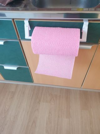 위케어 일회용 향균 수세미 50매 2롤 세트 총 100매 Pink — 4점을 준 리뷰어가 2021년 2월 올린 사용 사진