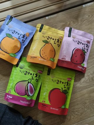아비삭과일칩 5종 /딸기,사과,배,귤,무화과 5종 — 4점을 준 리뷰어가 2021년 5월 올린 사용 사진