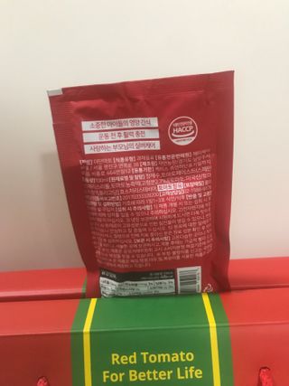 제이제이바이오 더단마토 프리미엄주스 100ml 30팩입 - 무설탕 스테비아 토마토즙 — 5점을 준 리뷰어가 2021년 12월 올린 사용 사진
