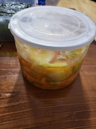 셰프애찬 단호박 백김치 1kg — 5점을 준 리뷰어가 2022년 10월 올린 사용 사진