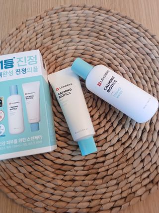 리더스코스메틱 리더스 카밍 바이오틱스 #1등 진정 기획세트 [에센스 워터150ml + 크림 마스크80ml] — 5점을 준 리뷰어가 2022년 9월 올린 사용 사진