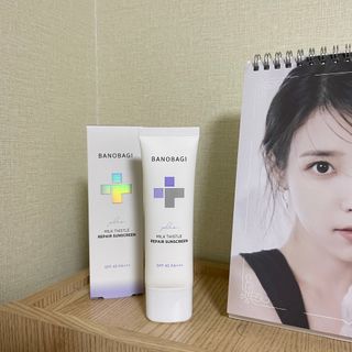 바노바기 코스메틱 바노바기 밀크씨슬 리페어 시카 선스크린 플러스 50ml — 5점을 준 리뷰어가 2023년 1월 올린 사용 사진