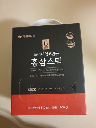 [푸름웰니스] 프리미엄 6년근 홍삼스틱 3mg x 100포 — 5점을 준 리뷰어가 2022년 4월 올린 사용 사진