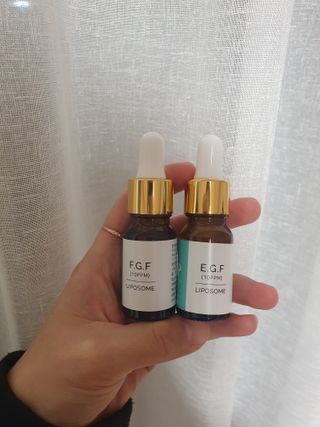 랑팡 EGF+FGF 10ppm 리포좀 앰플 원액 10ml — 5점을 준 리뷰어가 2021년 12월 올린 사용 사진