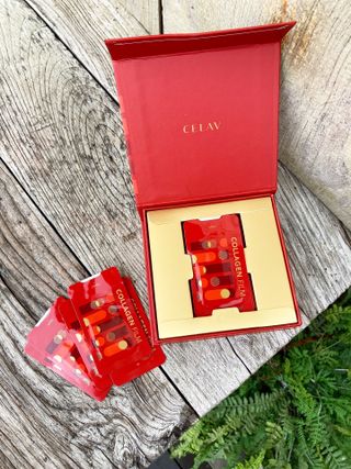 프리마인 귀족의 콜라겐, 92배 흡수율. 럭셔리 프리미엄 셀라브 콜라겐필름 30매 — 4.5점을 준 리뷰어가 2021년 10월 올린 사용 사진