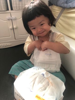 쿠잉 에어드라이  풀커버 팬티기저귀 (L/XL/XXL/XXXL) 1팩 — 5점을 준 리뷰어가 2022년 12월 올린 사용 사진