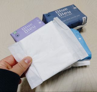 블루블루 유기농 순면 커버 생리대 — 5점을 준 리뷰어가 2021년 1월 올린 사용 사진