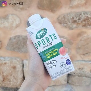 셀렉스스포츠 셀렉스 스포츠 웨이 프로틴 복숭아_ 330ml x 12팩 — 5점을 준 리뷰어가 2021년 11월 올린 사용 사진