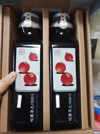 [바이윙클] 페르시아 유기농 석류 착즙주스 750ml 2병 + 선물박스 세트 — 4점을 준 리뷰어가 2022년 3월 올린 사용 사진