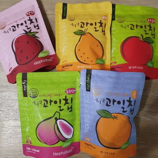 아비삭과일칩 5종 /딸기,사과,배,귤,무화과 5종 — 4점을 준 리뷰어가 2021년 5월 올린 사용 사진