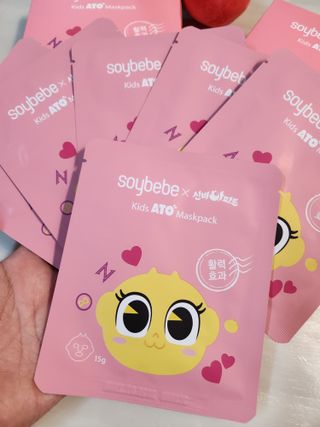 소이베베X신비아파트 키즈 아토 활력 마스크팩(금비 모양) 1+1 — 5점을 준 리뷰어가 2023년 3월 올린 사용 사진