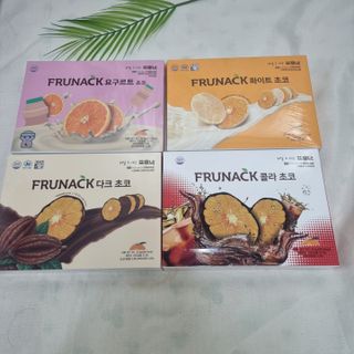 프루낵 제주감귤 초코12봉입 4종(화이트초코,다크초코,요구르트초코,콜라초코)  57.6g(4.8g*12봉입) — 5점을 준 리뷰어가 2022년 10월 올린 사용 사진