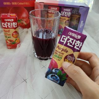 [롯데칠성] 야채듬뿍 더'진한 [롯데칠성] 야채는 이제 COLORFULL! 야채듬뿍  더 진한 레드 4개 +퍼플 4개 (총 8개) — 5점을 준 리뷰어가 2023년 6월 올린 사용 사진