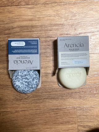 Arencia 아렌시아 솔티소다 샴푸바, 더 새틴 린스바 세트 — 5점을 준 리뷰어가 2021년 6월 올린 사용 사진