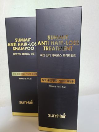 썸헤어 / SUMHAIR 썸헤어  써밋 안티 헤어로스 샴푸+트리트먼트 — 4점을 준 리뷰어가 2021년 6월 올린 사용 사진