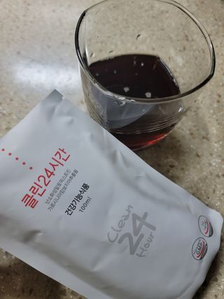 클린24시간 1BOX(5포) + 전용보틀(500ml) — 5점을 준 리뷰어가 2022년 7월 올린 사용 사진