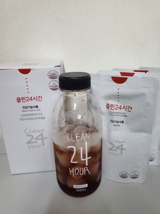 클린24시간 1BOX(5포) + 전용보틀(500ml) — 5점을 준 리뷰어가 2023년 8월 올린 사용 사진