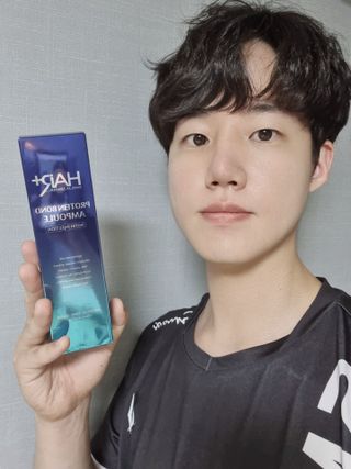 헤어플러스 단백질탈모샴푸 500ml+단백질본드앰플 145ml — 5점을 준 리뷰어가 2021년 6월 올린 사용 사진