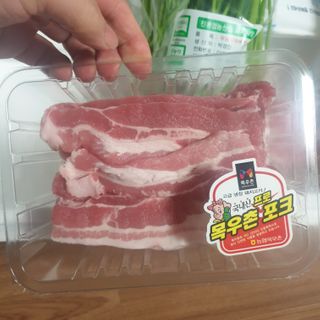 [중소기업유통센터 X 우수소상공인] 더자농 국내산 삼겹살 패키지 삼겹살 600g+목살300g+미나리500g — 5점을 준 리뷰어가 2021년 1월 올린 사용 사진