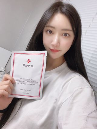 닥터마시멜로 마블러스 멀티 클리닉 마스크 — 5점을 준 리뷰어가 2021년 2월 올린 사용 사진