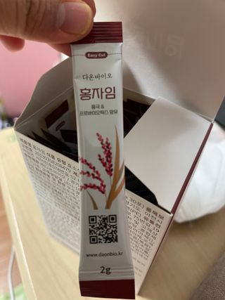하루 1포로 콜레스테롤, 유산균, 고역가 소화효소까지 한번에 섭취! 다온바이오 홍자임 1개월분(30포) — 4.5점을 준 리뷰어가 2022년 12월 올린 사용 사진