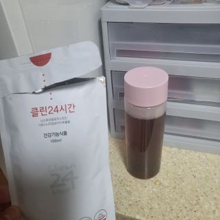 클린24시간 1BOX(5포) + 전용보틀(500ml) — 5점을 준 리뷰어가 2022년 12월 올린 사용 사진