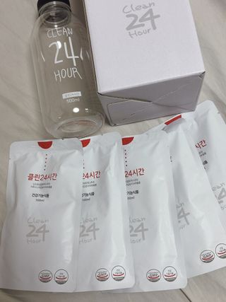 클린24시간 1BOX(5포) + 전용보틀(500ml) — 5점을 준 리뷰어가 2023년 4월 올린 사용 사진
