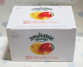[복음자리] 바리스타 패키지 2종 랜덤발송 (딸기스무디 스틱+샤인머스캣에이드 or 망고스무디+자몽에이드) — 5점을 준 리뷰어가 2022년 7월 올린 사용 사진