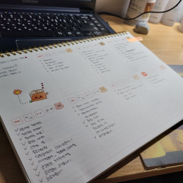 곰부 체크리스트+ 곰부 리무버블스티커 1장 리뷰 사진