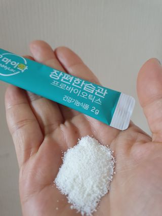 [유산균] 오마이락 장편한습관 프로바이오틱스 30P — 5점을 준 리뷰어가 2022년 11월 올린 사용 사진