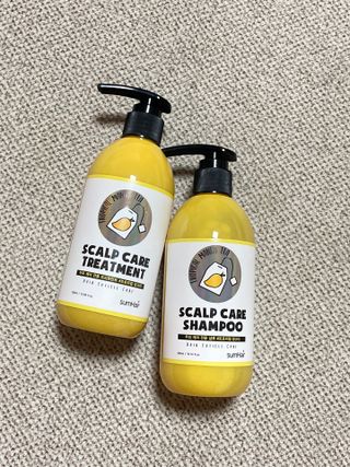 썸헤어 / SUMHAIR 썸헤어 스칼프 케어 샴푸+트리트먼트 트로피컬망고티 — 4.5점을 준 리뷰어가 2021년 6월 올린 사용 사진