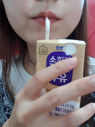 소화가 잘되는 우유 국산 5곡 미숫가루 — 4점을 준 리뷰어가 2021년 9월 올린 사용 사진