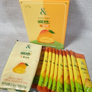 비타앤C 레몬맛, 망고맛 — 5점을 준 리뷰어가 2021년 4월 올린 사용 사진