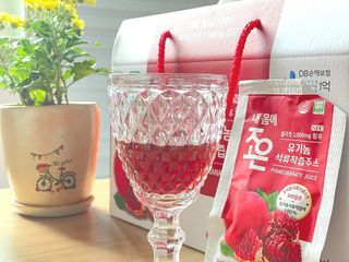 농업회사법인조은 유기농 석류 NFC 착즙주스 70ml 30포 — 5점을 준 리뷰어가 2021년 10월 올린 사용 사진