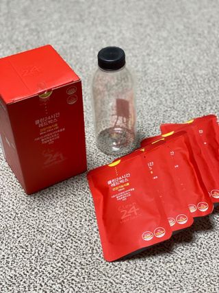 클린24시간 레드박스 1BOX(5포) + 전용보틀(500ml) — 5점을 준 리뷰어가 2024년 3월 올린 사용 사진