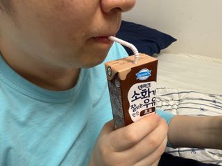 [구매평]덴마크 소화가 잘되는 우유로 만든 초코, 190ml, 24개 — 5점을 준 리뷰어가 2025년 2월 올린 사용 사진
