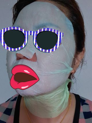 애디팬더 바이오시트앰플 기능성 마스크팩 — 5점을 준 리뷰어가 2021년 5월 올린 사용 사진
