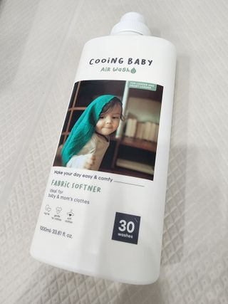 쿠잉베이비 에어워시 세탁세제,섬유유연제 1L — 5점을 준 리뷰어가 2022년 12월 올린 사용 사진
