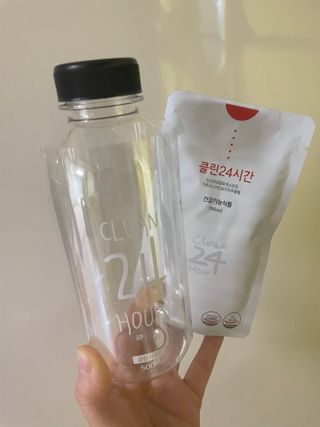 클린24시간 1BOX(5포) + 전용보틀(500ml) — 5점을 준 리뷰어가 2022년 8월 올린 사용 사진