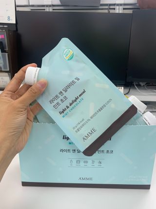 아므_이너뷰티 라이트 앤 딜라이트 밀 민트 초코 — 5점을 준 리뷰어가 2021년 8월 올린 사용 사진