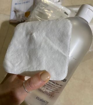 디어엘로디 프리미엄 유기농 베이비 솜티슈 40매 3 + 1 PACK — 5점을 준 리뷰어가 2021년 3월 올린 사용 사진
