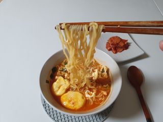 [풀무원] 자연은맛있다 정면, 백면, 홍면  세트 — 5점을 준 리뷰어가 2021년 4월 올린 사용 사진
