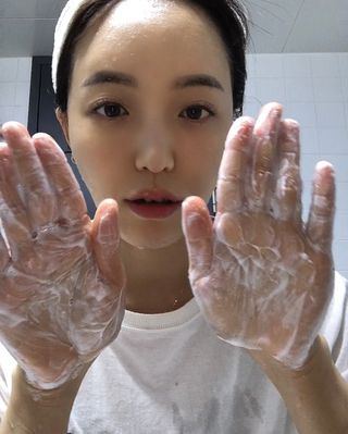 리더스코스메틱 리더스 밀크 밸런싱  마스크  솝 — 5점을 준 리뷰어가 2021년 11월 올린 사용 사진