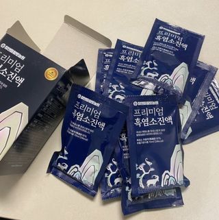 참앤들황토농원 국내산 흑염소를 정성스럽게 담은, 프리미엄 흑염소 진액 70ml x 30포 1박스 — 5점을 준 리뷰어가 2023년 1월 올린 사용 사진