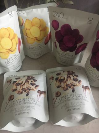딜라이트 프로젝트 바삭한 원물칩 3종 고구마칩, 자색고구마칩, 느타리버섯칩 [총 6봉지] — 5점을 준 리뷰어가 2022년 3월 올린 사용 사진