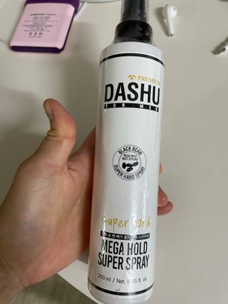 다슈코리아 다슈 포 맨 프리미엄 메가 홀드 슈퍼 스프레이 250ml — 5점을 준 리뷰어가 2021년 7월 올린 사용 사진