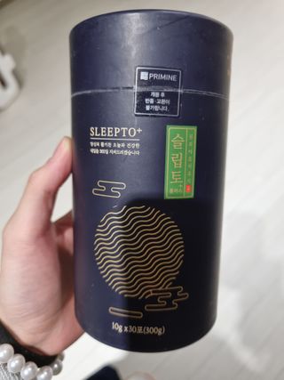 프리마인 자체 기업부설 연구소에서 찾아낸 건강한 수면의 비밀.  슬립토 플러스 30포 — 5점을 준 리뷰어가 2021년 10월 올린 사용 사진