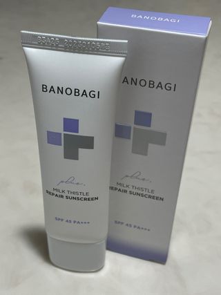 바노바기 코스메틱 바노바기 밀크씨슬 리페어 시카 선스크린 플러스 50ml — 5점을 준 리뷰어가 2023년 2월 올린 사용 사진